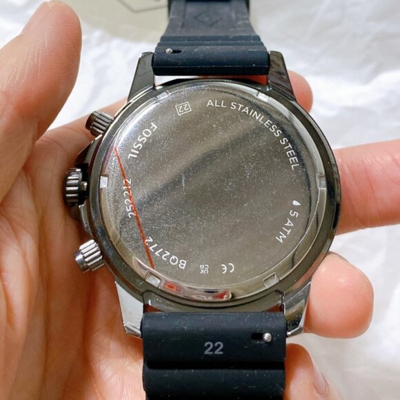 Fossil BQ2772 Bannon Multifunction Black Silicone Watch, New with Tag - Picture 3 of 4